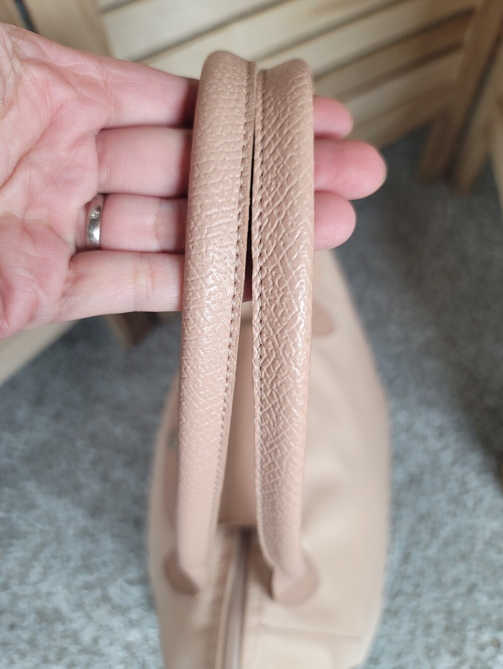 LONGCHAMP Pliage M Tote Bag Nylon , Light Pink Tea - Picture 3 of 16